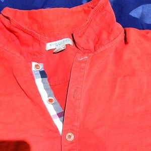 Burberry Golf T shirt. Orange color